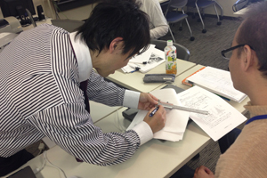 実際にノギスを使って学習する様子その２